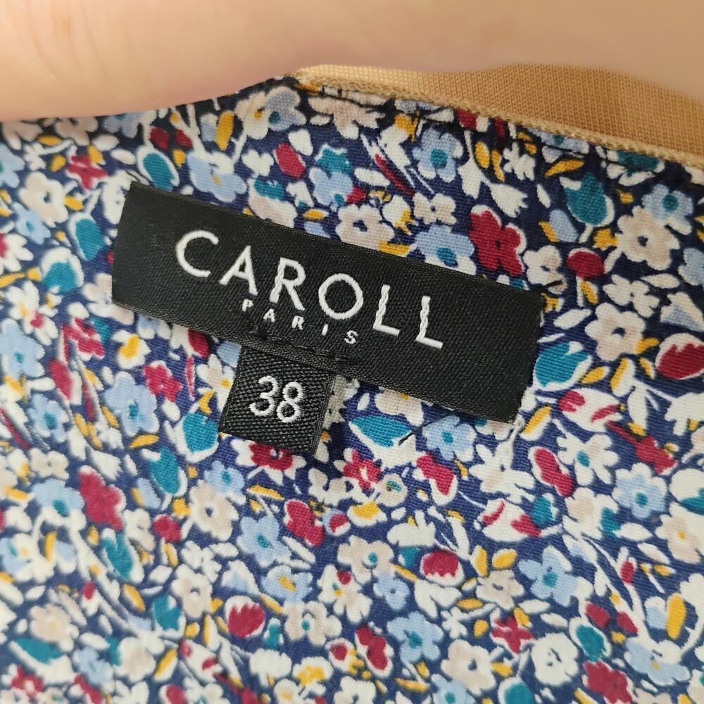 CAROLL WOMENS DOTTED SHORT SLEEVE CASUAL DRESS, Size 38 - Picture 12 of 13